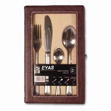 24 Pieces Cutlery Set with Mirror Polish, Made of Stainless Steel