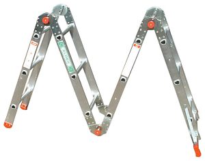 Multi-function folding ladder