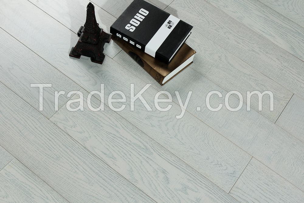 White washed Oak engineered wood flooring factory supply