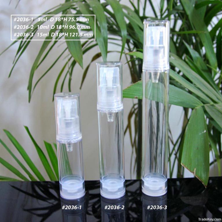 5ml/10ml/15ml plastic airless lotion bottle