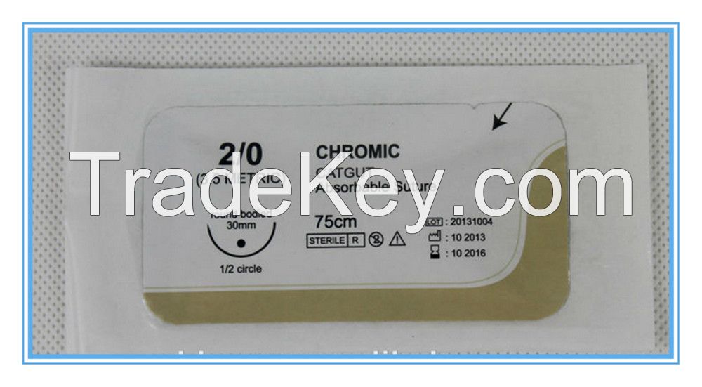 Chromic Catgut absorbable suture 2#-6/0