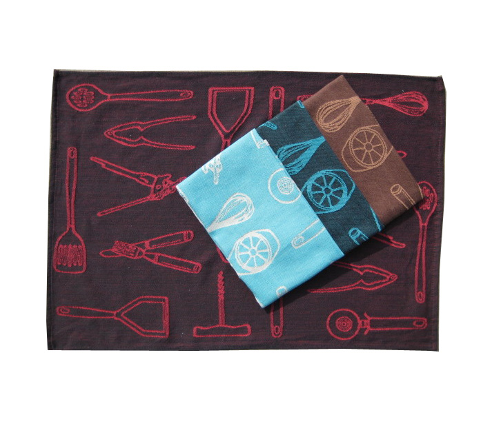 100% cotton jacquard kitchen tea towel