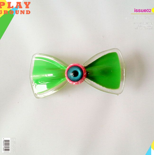 Acrylic Bowknot Hairpin Side-knotted Hair clip Headband Hair Accessories Big Eyes Hair Pins