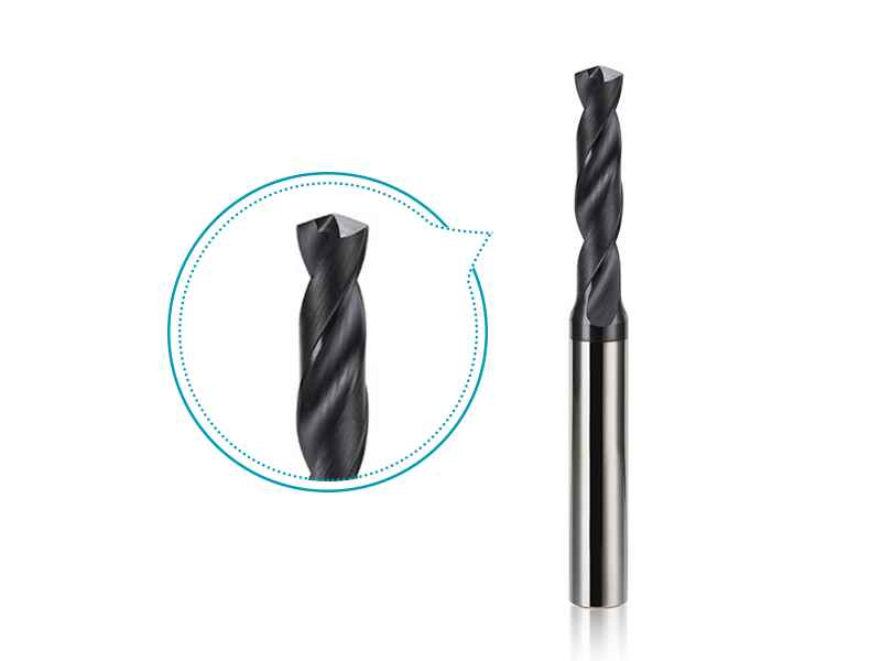 For hardened steel HRC55 drilling solid carbide twist drill bits 2 flutes metal drilling tools depth 3XD