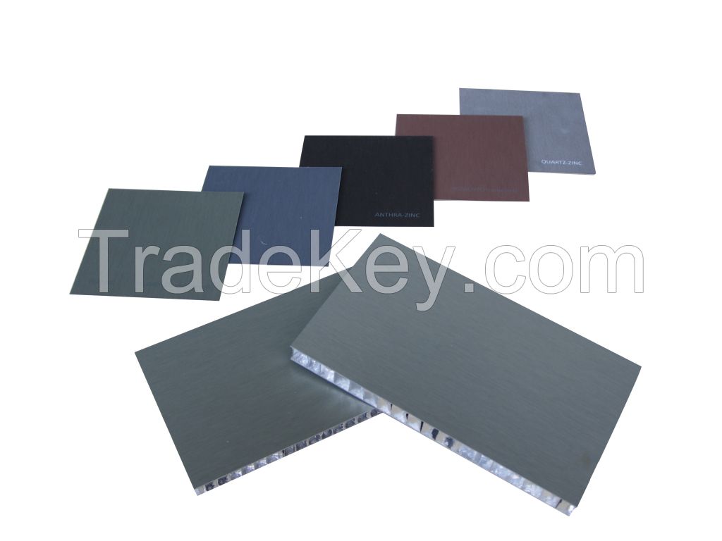 Cladding Titanium-Zinc Honeycomb Composite Panel