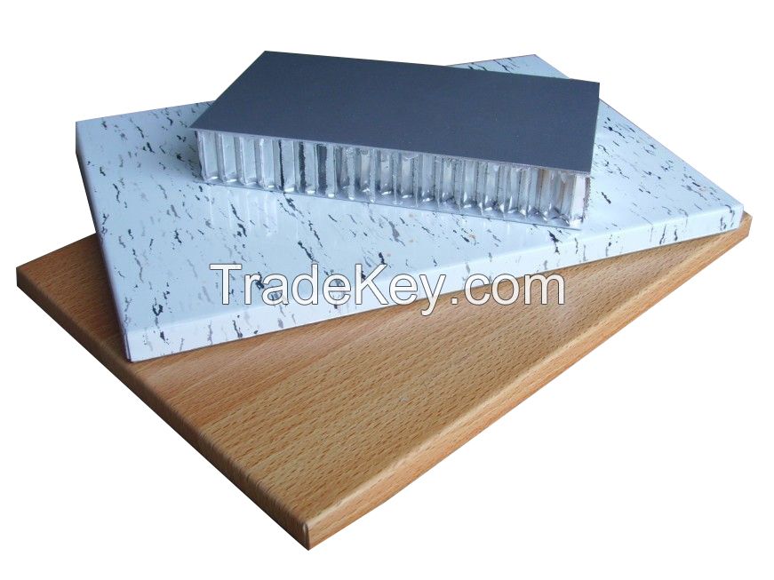 Wood grain aluminum honeycomb sandwich panel 