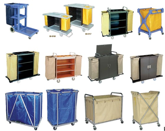 housekeeping cart;room service cart;laundry cart;maid cart;cleaning