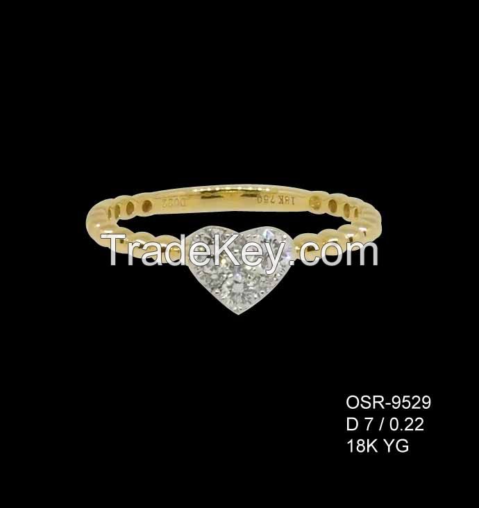 18K Yellow Gold Diamond Ring