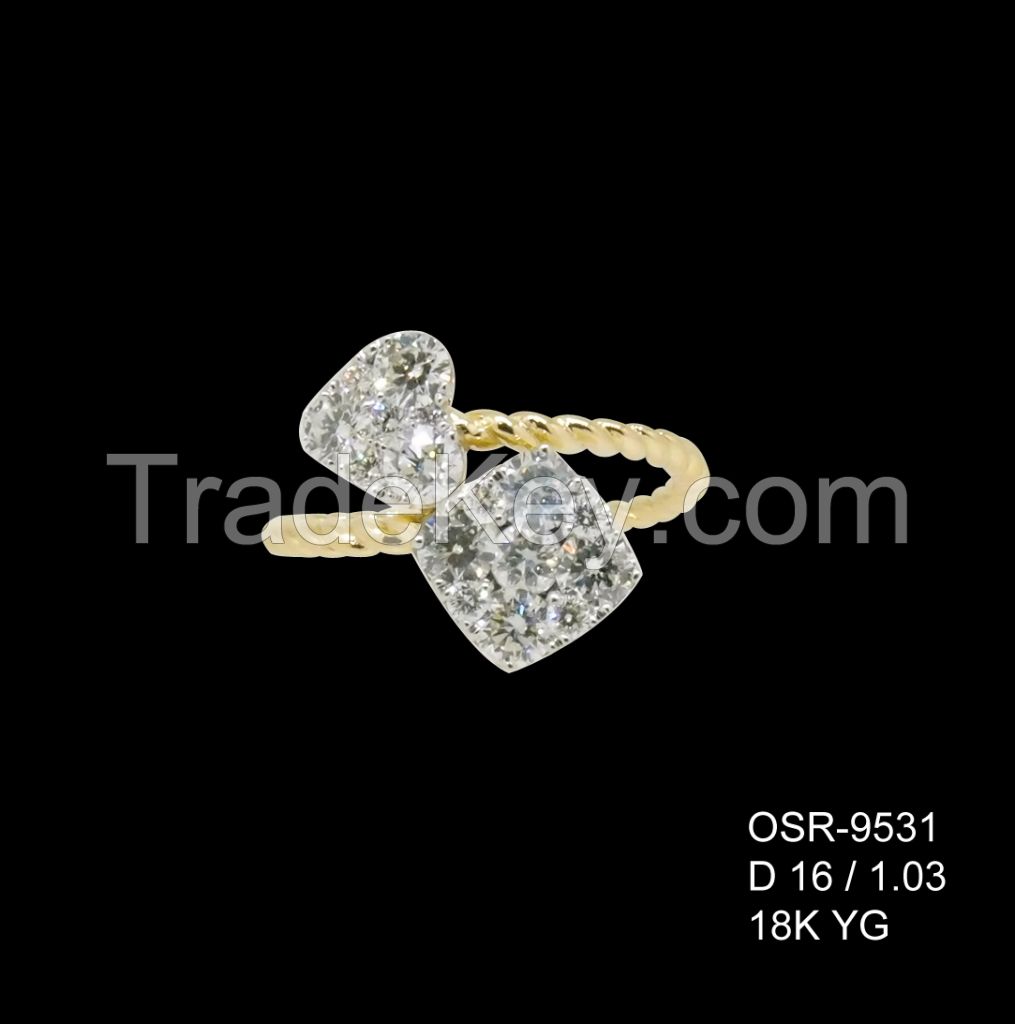 18K Yellow Gold Diamond Ring