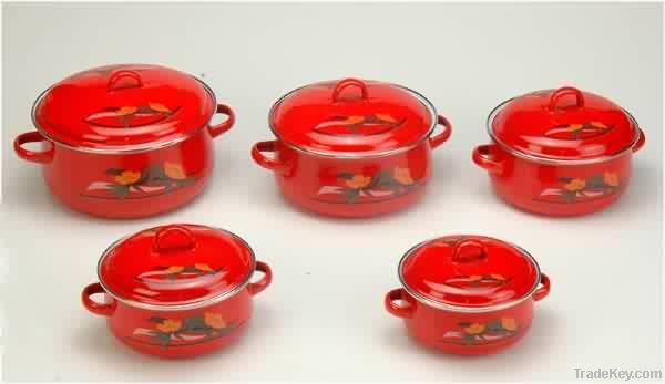 enamelware, enamel casserole