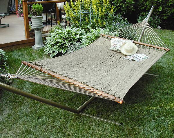 Grey Cotton Net Hammock