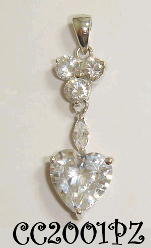 925 Sterling Silver Pendent with CZ stones