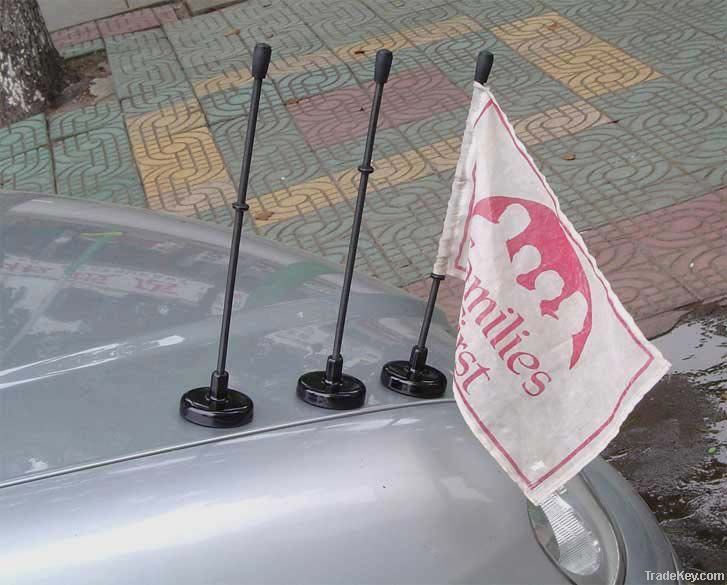 magnetic flagpoles on cars