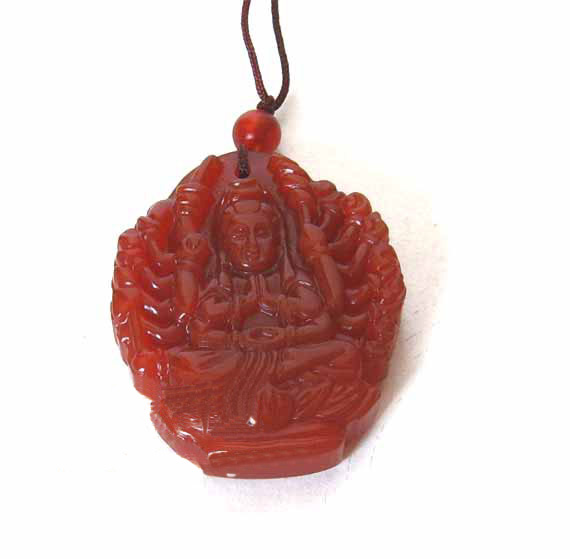 Carved Agate Pendant