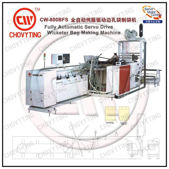 fully automatic servo motor drive wicketer bag making machine