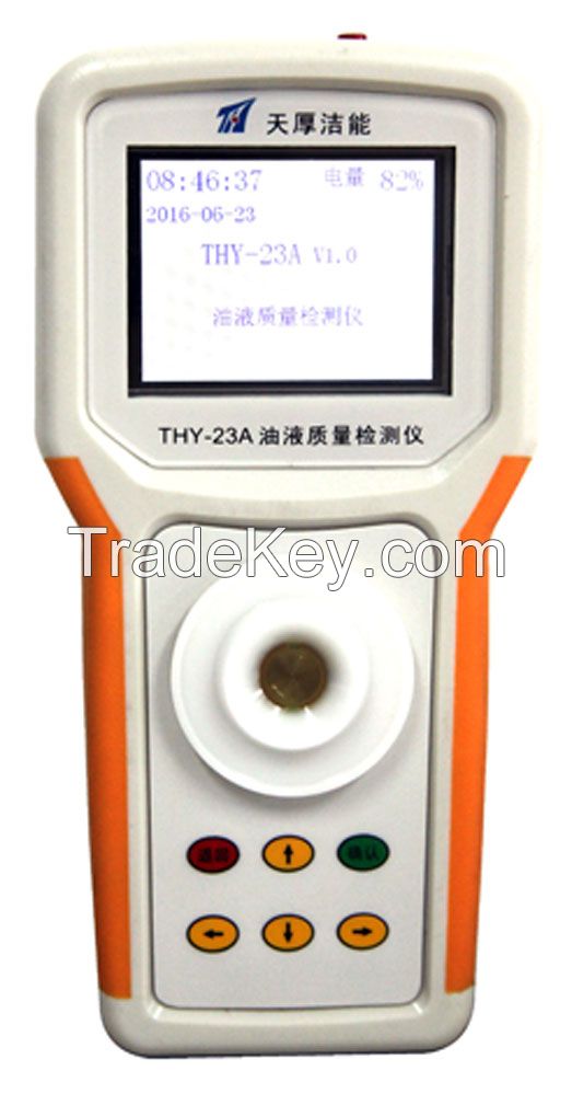 Hand held industrial lubricant oil analyzer