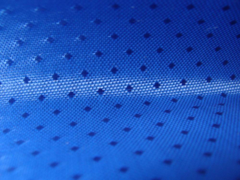 PU coating dobby jacquard -100% polyester