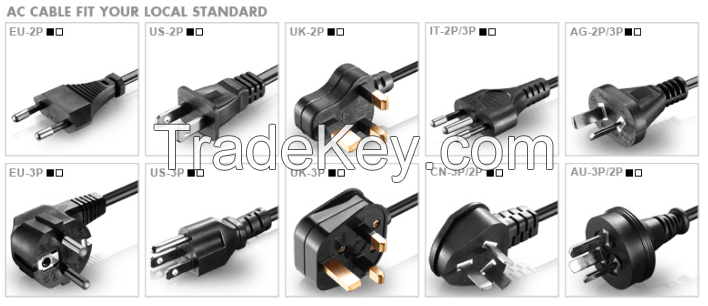 Slim Universal USB Charger 100-240V 50-60HZ Laptop AC Adapter Power 90W