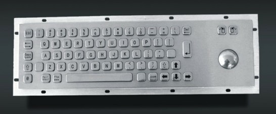 Metal keyboard with trackball