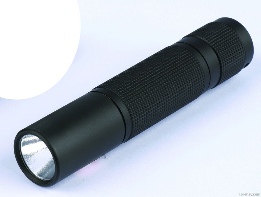 Aluminum flashlight.