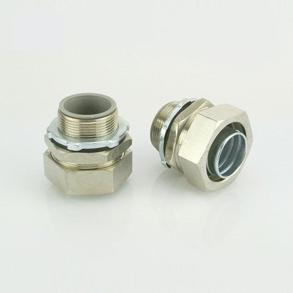 liquid tight Nickel plated brass electrical straight connector