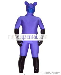 Green Gougou Sentai Lycra Spandex Super Hero Costume