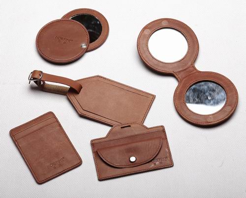 leather/pu cosmetic mirror, card case