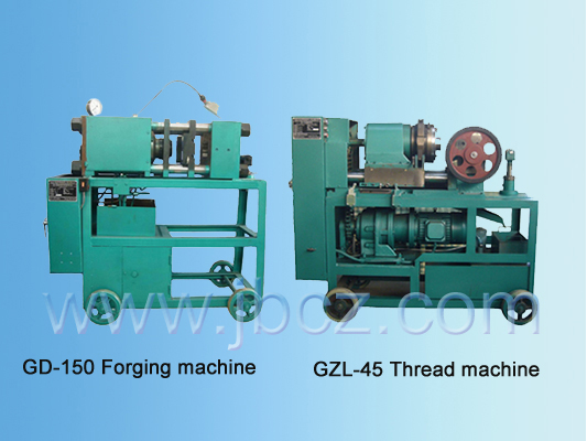 Upset forging parallel thread machine