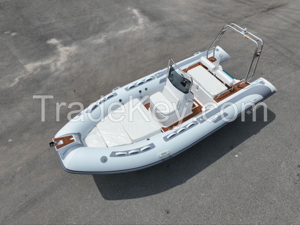 China Boat Factory New Design Style 15.7 Feet 4.8m FRP Hull Orca Inflatable Boat Hypalon Boat Ferry Boat Rib Marine Rescue Boat High Speed Sport Boat Motor Boat