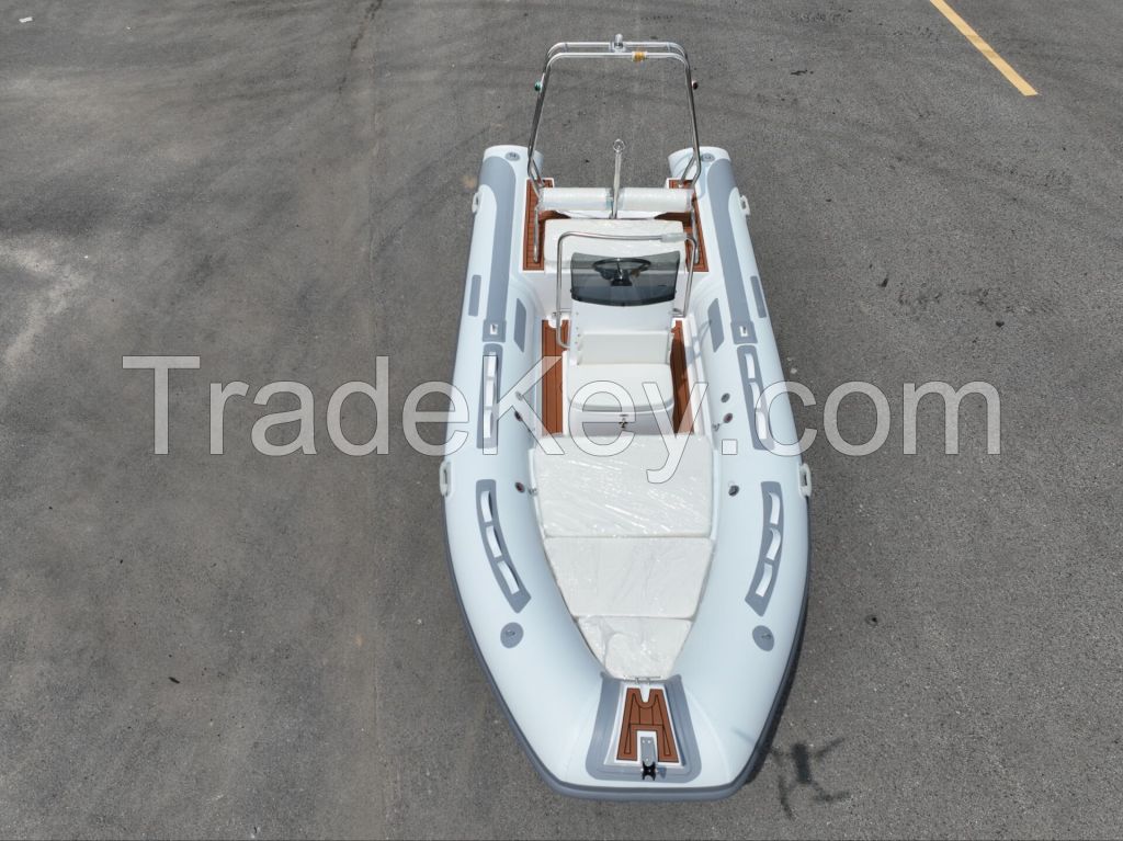 China Boat Factory New Design Style 15.7 Feet 4.8m FRP Hull Orca Inflatable Boat Hypalon Boat Ferry Boat Rib Marine Rescue Boat High Speed Sport Boat Motor Boat