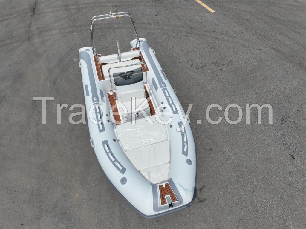 China Boat Factory New Design Style 15.7 Feet 4.8m FRP Hull Orca Inflatable Boat Hypalon Boat Ferry Boat Rib Marine Rescue Boat High Speed Sport Boat Motor Boat