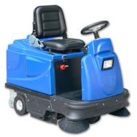 Ride-on floor sweeper