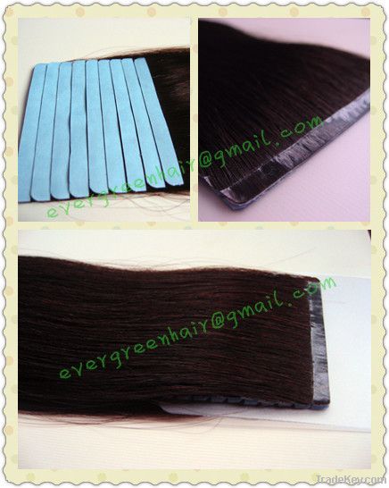 Remy Thin Pre-Taped Seamless Hair Extension, 0.6cm wide, 20pcs per bag