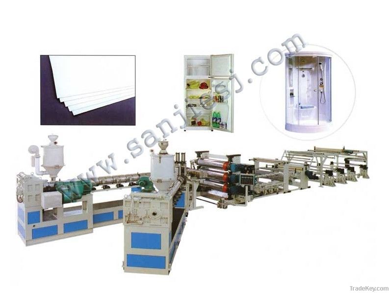 PE PP plate cloth-coating extrusion line