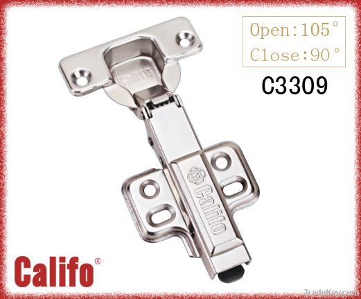 Clip-on buffering door hinge&amp;cabinet concealed hinge