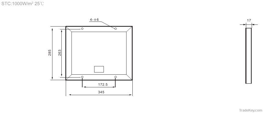 Flat 10W solar panel