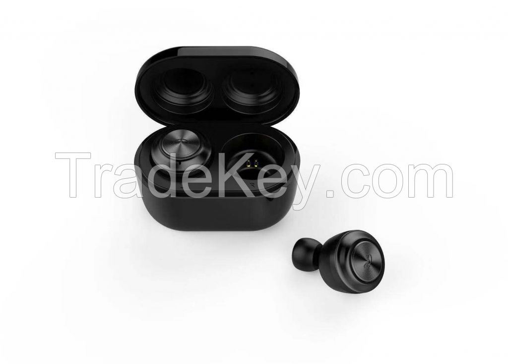 TWS168 Fashion Earphones True Wireless Earbuds with Portable Charging Case 80-100H Standby time, 3D Stereo Sound Bluetooth Headphones, Mini Wireless Headset Earphones, Sports in-Ear Earbuds, Built-in Mic