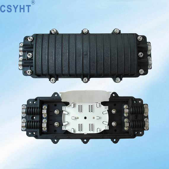 Horizontal fiber optic splice closure