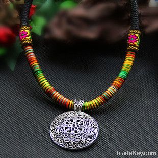 handmade folk alloy necklace