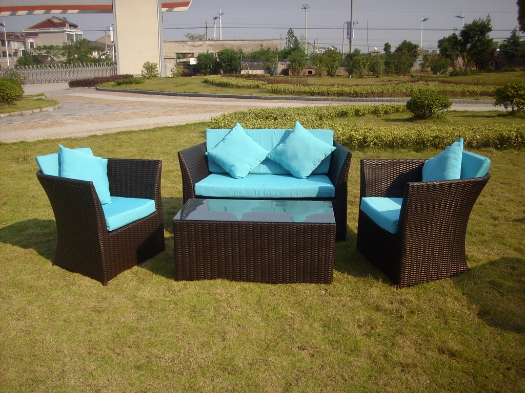 PE rattan lounge sets