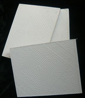 PVC vinyl laminated gypsum tiles