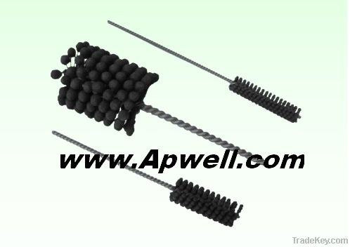 Flexible honing brush