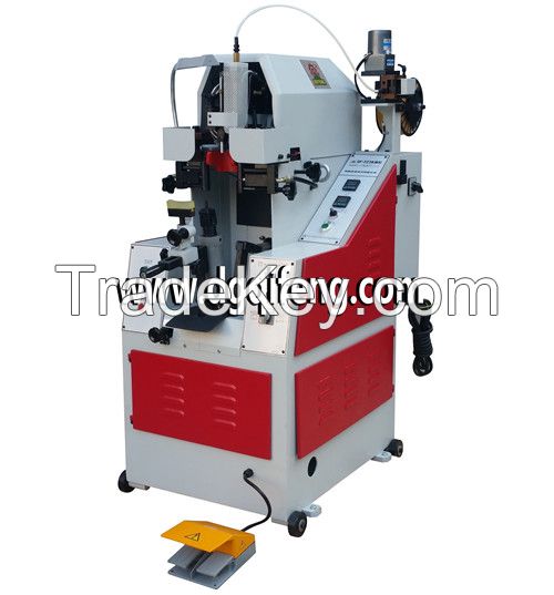 Hydraulic auto-cementing heel lasting machine