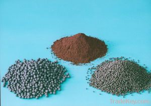 Isotropic bonded magnetic ferrite powder