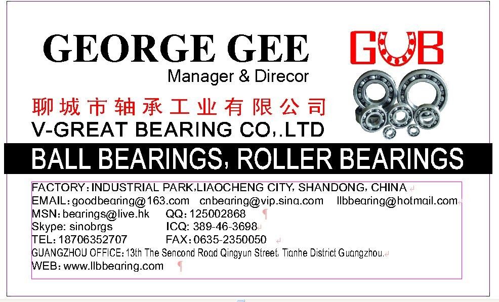 Deep groove ball bearing LINQING V-GREAT BEARING CO,.LTD