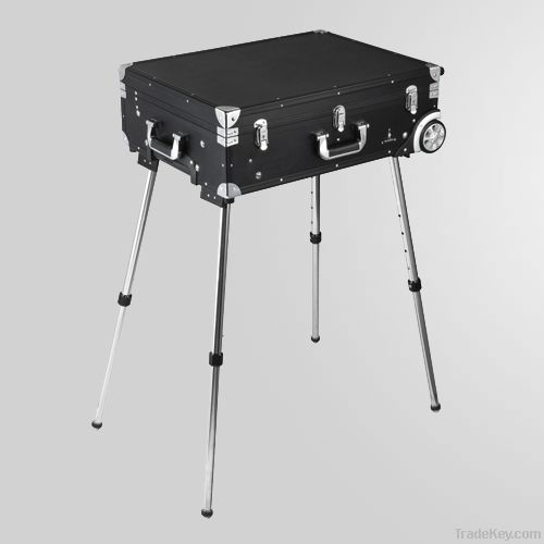 Trolly Aluminum cosmetic case with lights and legs DY9606