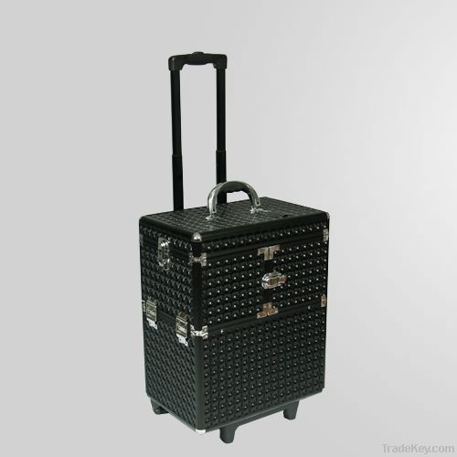 Aluminum Beauty Cosmetic case with trolley D9008K