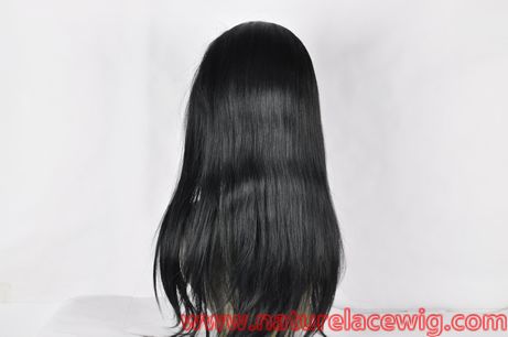 full lace wigs, 16", #1, yaki, 120%, french lace