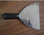 scraper with plastic handle