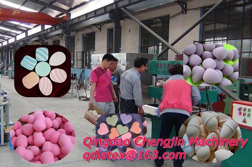 automatic latex powder puff production line